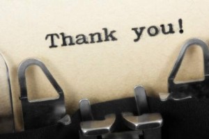 Thank you! in typewriter